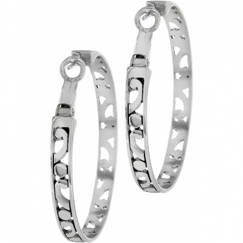 Silver Contempo Large Hoop Earrings