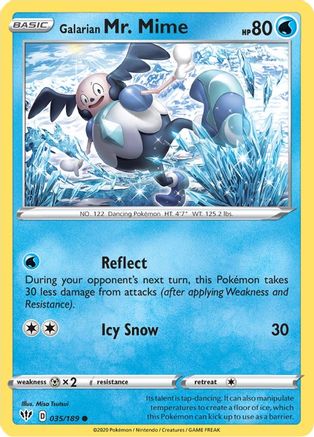 Galarian Mr. Mime 035/189 - SWSH03 Darkness Ablaze Reverse Holofoil