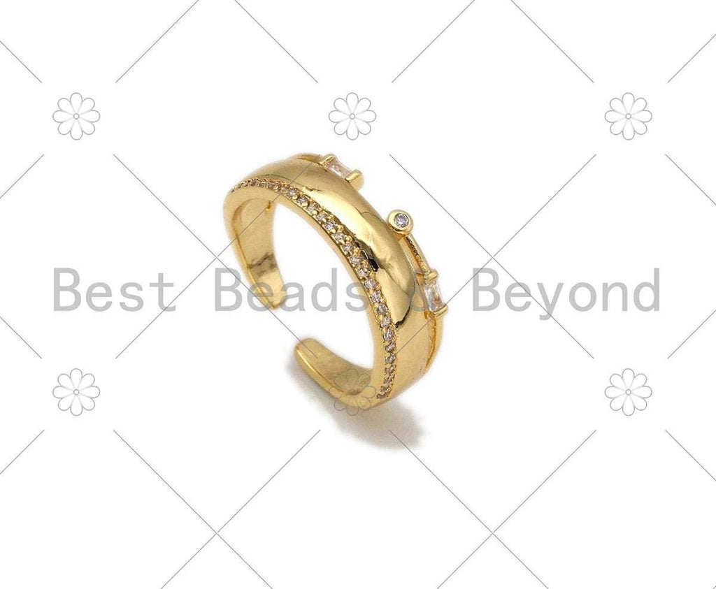 CZ Band Adjustable Ring, Sku#X211