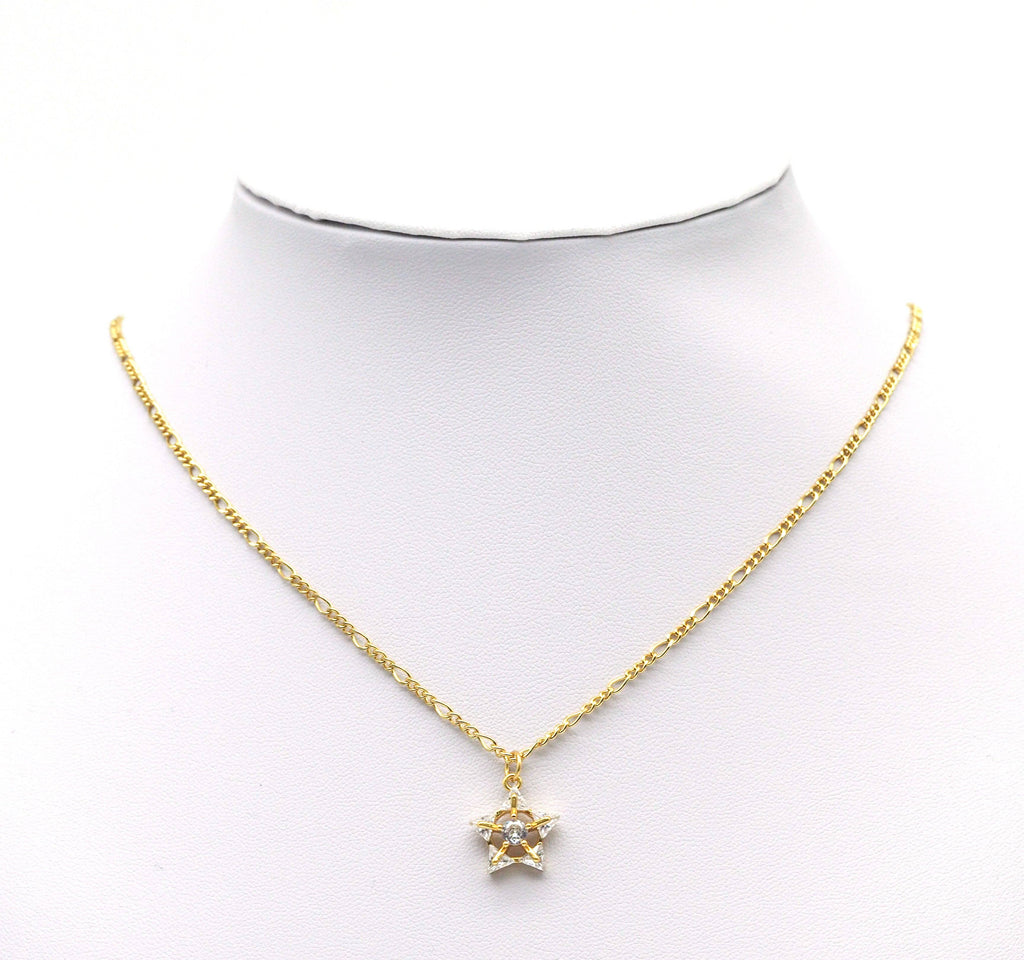 Gold Five Point Star Charm, Sku#Y712