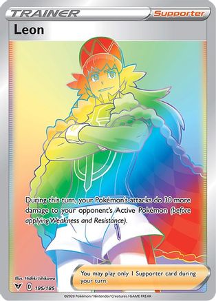 Leon (Secret) 195/185 - SWSH04 Vivid Voltage Holofoil