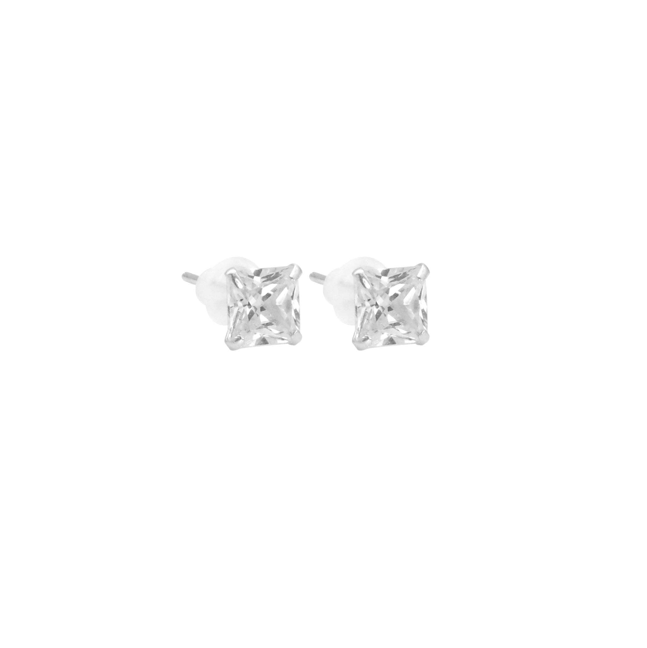 Sterling Silver Square shape stud earrings, sku#LX396