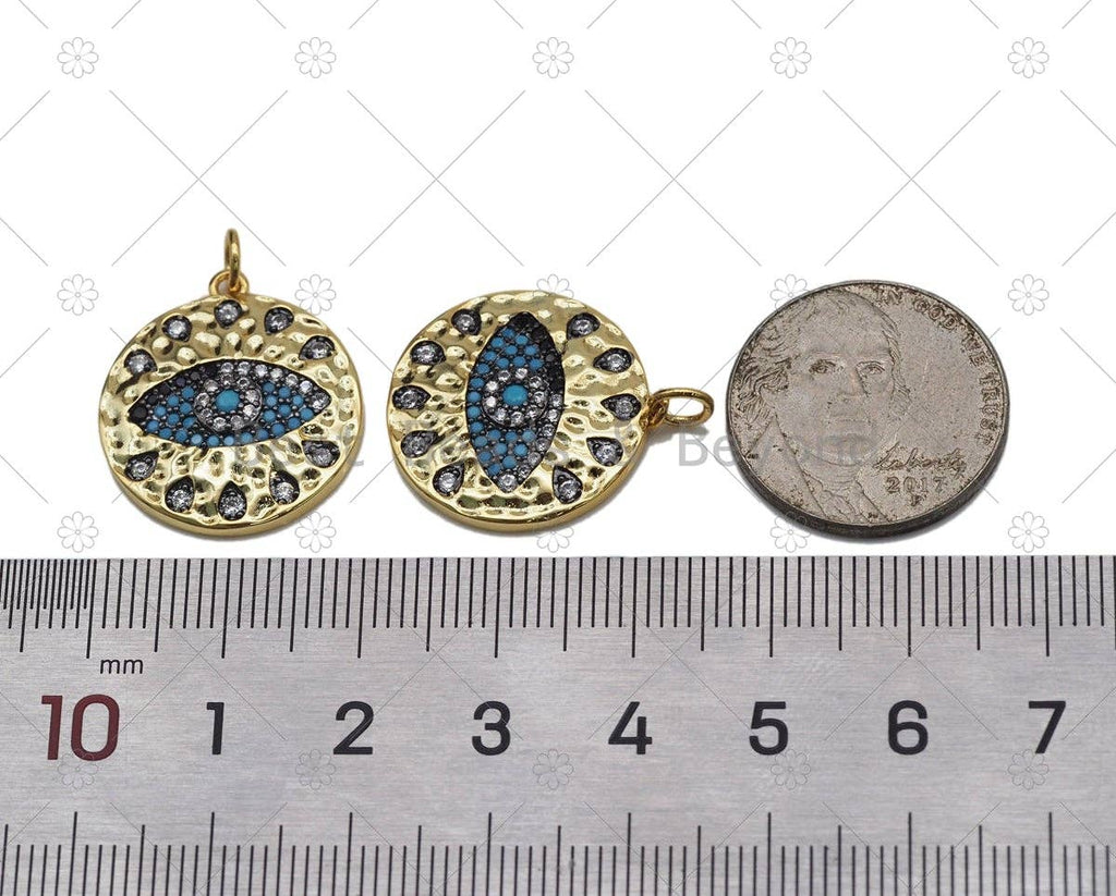 CZ Evil Eye Charm, Sku#L638