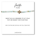 Faith Over Fear Cross Bracelet Faceted Amazonite
