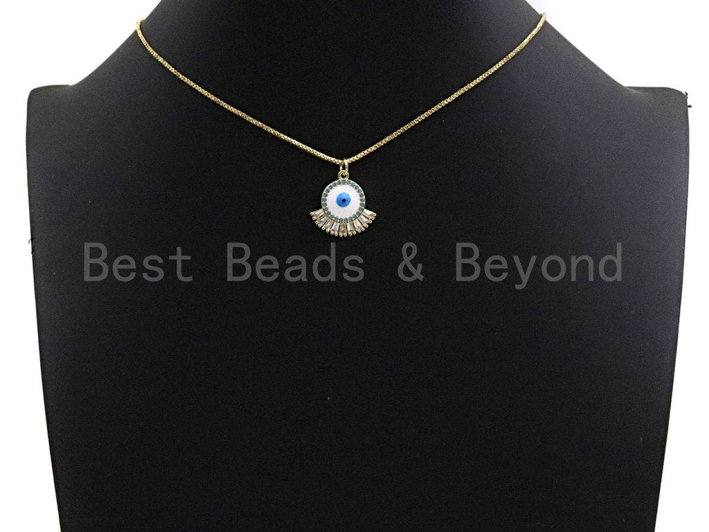 Enamel Colorful Big Evil Eye With eyelash Pendant,CZ Micro Pave Oil Drop pendant,Enamel pendant,Enamel Jewelry,19mm,sku#Z655
