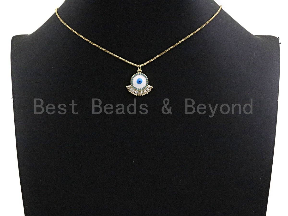 Enamel Colorful Big Evil Eye With eyelash Pendant,CZ Micro Pave Oil Drop pendant,Enamel pendant,Enamel Jewelry,19mm,sku#Z655