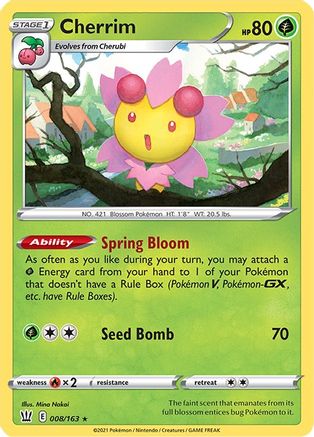 Cherrim 008/163 - SWSH05 Battle Styles Reverse Holofoil