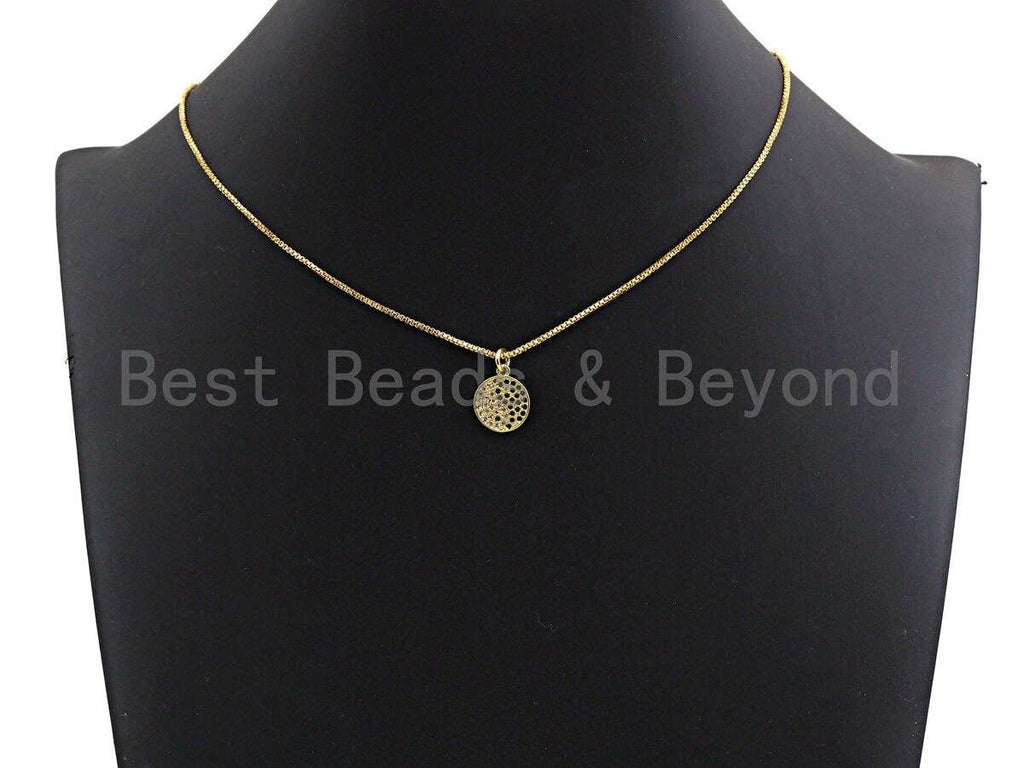 Clear Black CZ Micro Pave Tai Ji on Disc Pendant/Charm,Tai Ji CZ Pendant, Silver/Gold/Rose Gold/Black Tone,12x14mm,Sku#Z456