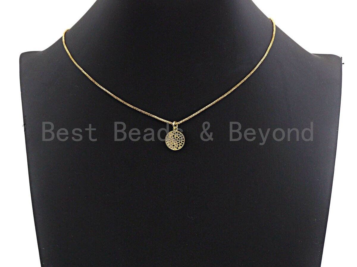 Clear Black CZ Micro Pave Tai Ji on Disc Pendant/Charm,Tai Ji CZ Pendant, Silver/Gold/Rose Gold/Black Tone,12x14mm,Sku#Z456