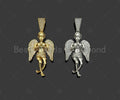 CZ Micro Pave Large Prayer Angel Shape Pendant/Charm, sku#L491