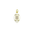 CZ White Enamel Baseball Charm Pendant, Sku#LK1162