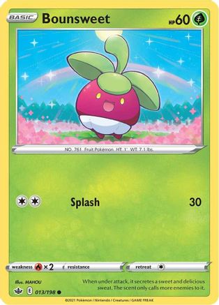 Bounsweet 013/198 - SWSH06 Chilling Reign Reverse Holofoil