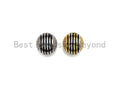 12mm CZ Pave Curved Enamel Line Ball beads, sku#z928c