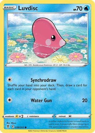 Luvdisc 039/203 - SWSH07 Evolving Skies Reverse Holofoil