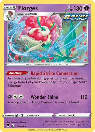 Florges 073/203 - SWSH07 Evolving Skies Reverse Holofoil