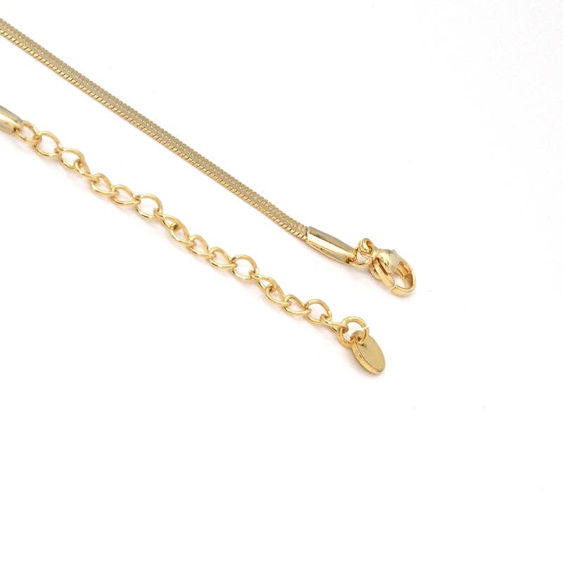 Dainty herringbone Chain Cross Necklace,sku#EF288