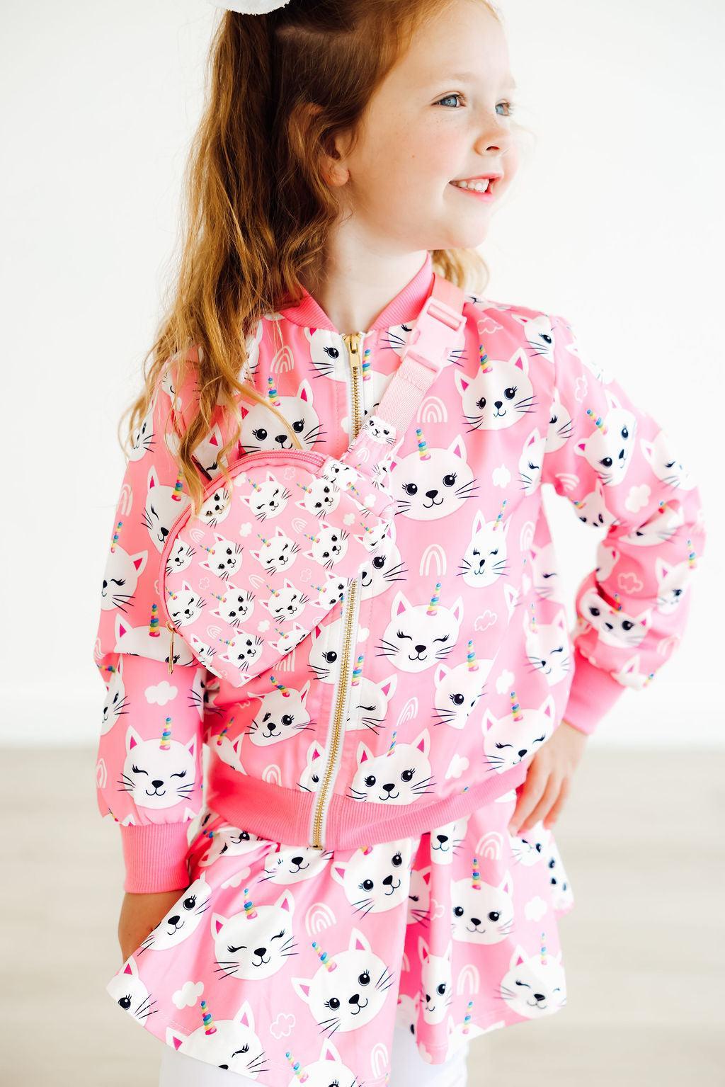 Veste en satin Chaton Licorne