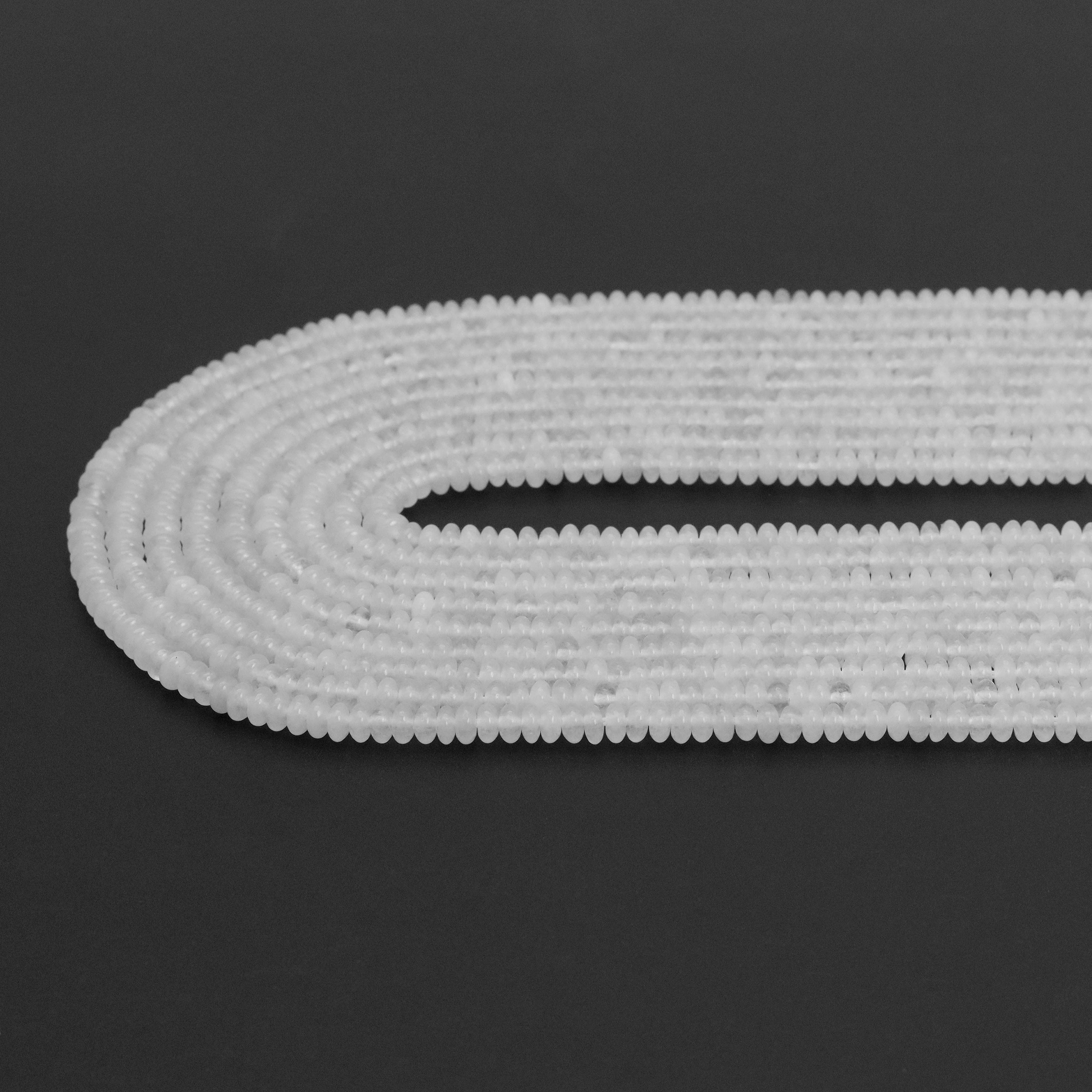 2x4mm Rondelle Smooth Quartz Beads, Sku#U1956