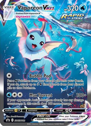 Vaporeon VMAX SWSH182/307 - SWSH Sword & Shield Promo Cards Holofoil