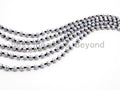 60 Long Hand Knotted AB Gray Color Crystal Necklace, Long Necklace, Gray Color 2x4mm Rondelle Faceted Crystal Beads, SKU#D13