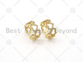 CZ Micro Pave String Heart ring, Sku#X220