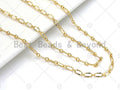 4mm Gold Flat Oval Linked Chain by Yard, Dainty  Delicate Oval Link Chain, Gold Plated Brass Chain, Wholesale Chain, sku#LK124