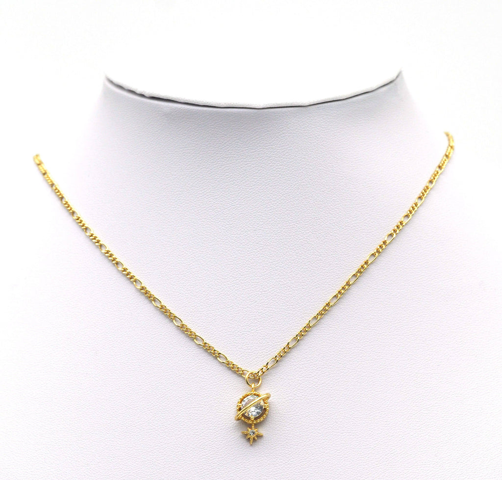 CZ Earth With North Star Charm, Sku#Y686