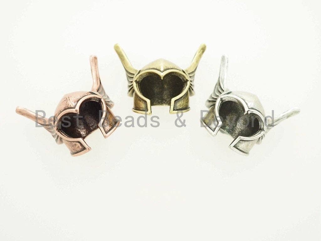 Antique Roman Warrior helmet bead, For Paracord Bracelet making, helmet Charms for men's bracelet, DIY Jewelry, 21x25mm, 1pc, sku#Y98