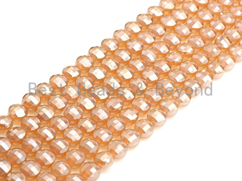 Mystic Turtle Shell Cut Coin Agate Beads, Sku#UA06