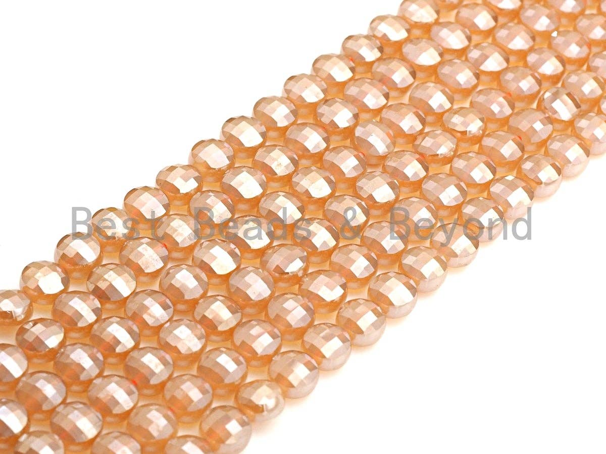 Mystic Turtle Shell Cut Coin Agate Beads, Sku#UA06