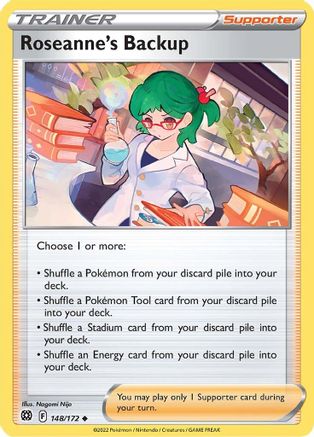 Roseanne's Backup 148/172 - SWSH09 Brilliant Stars Reverse Holofoil