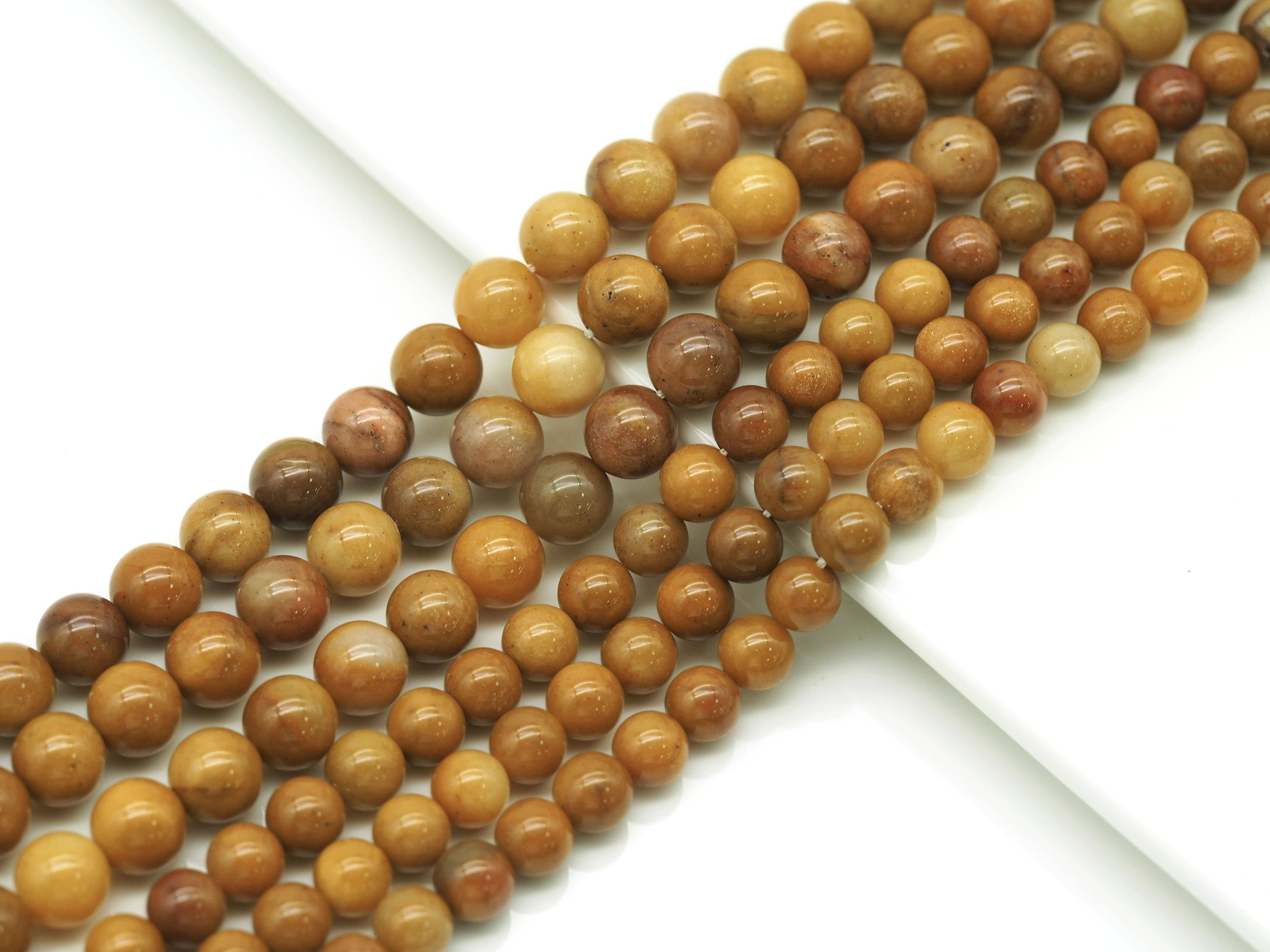 Genuine Goldstone Round Smooth Beads, Sku#U1333