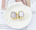 Gold Druzy Adjustable Ring, Sku#YT35