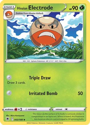 Hisuian Electrode 003/189 - SWSH10 Astral Radiance Reverse Holofoil