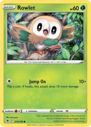 Rowlet 019/189 - SWSH10 Astral Radiance Reverse Holofoil