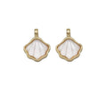 Gold White MOP Shell Charm, Sku#LX86