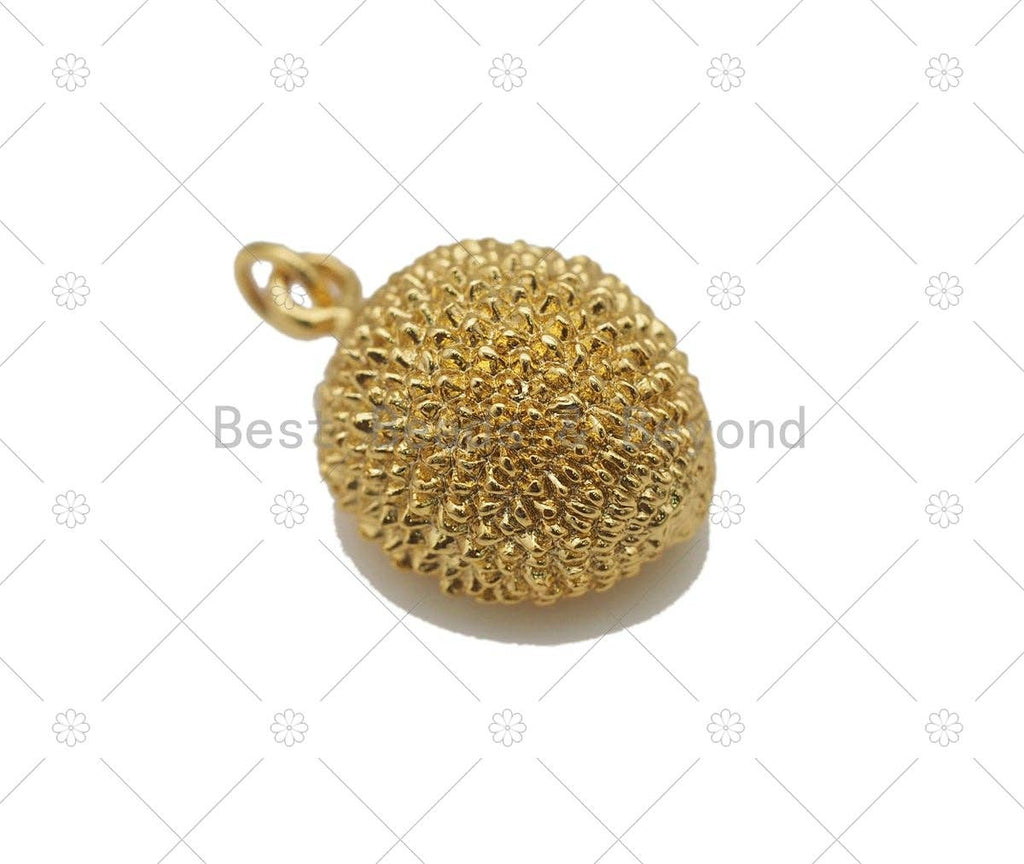 Orange Enamel Durian Charm, Sku#Y567