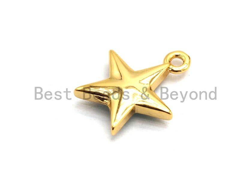 100% Natural Aqua Blue Color Five Star Shell Charm, Blue Shell Pendant, Shell Jewelry, Star shape Charm,  11x13mm,SKU#Z338