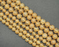 Yellow Quartz Round Smooth Beads, Sku#U1302