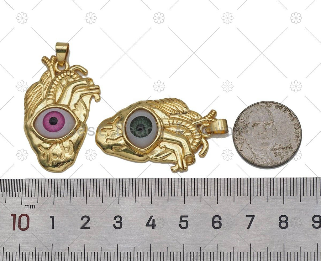 Enamel  Evil Eye Shape Pendant, Sku#JL66