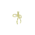 Clear CZ Gold Bowk not Charm Pendant, Sku#LK1021