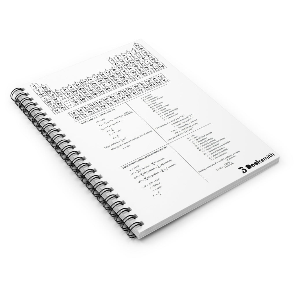 Periodic Table Chemistry Spiral Notebook — Ruled