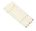 Gold Enamel Evil Eye Chain Necklace, sku#O113