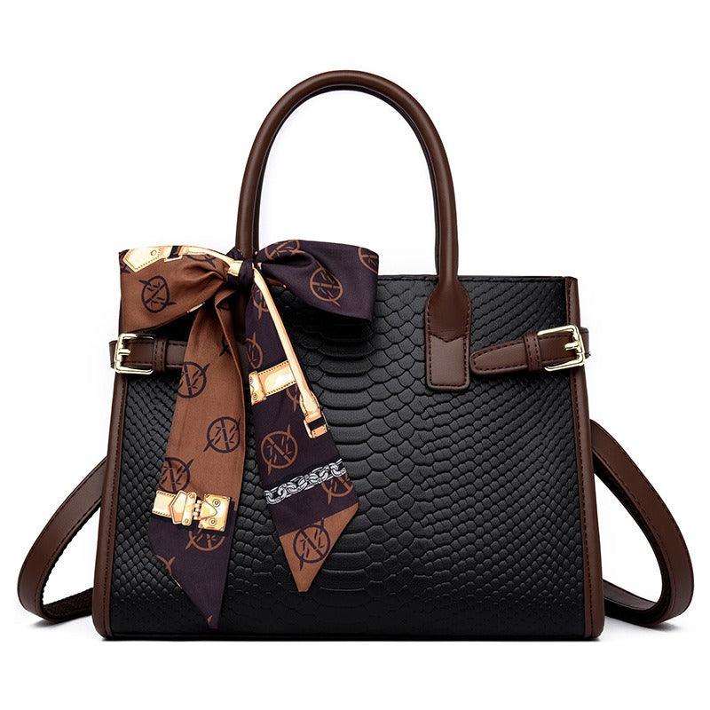 Sac à main Serpent Luxe en peau de serpent - Sac de travail élégant en cuir pour femmes stylées