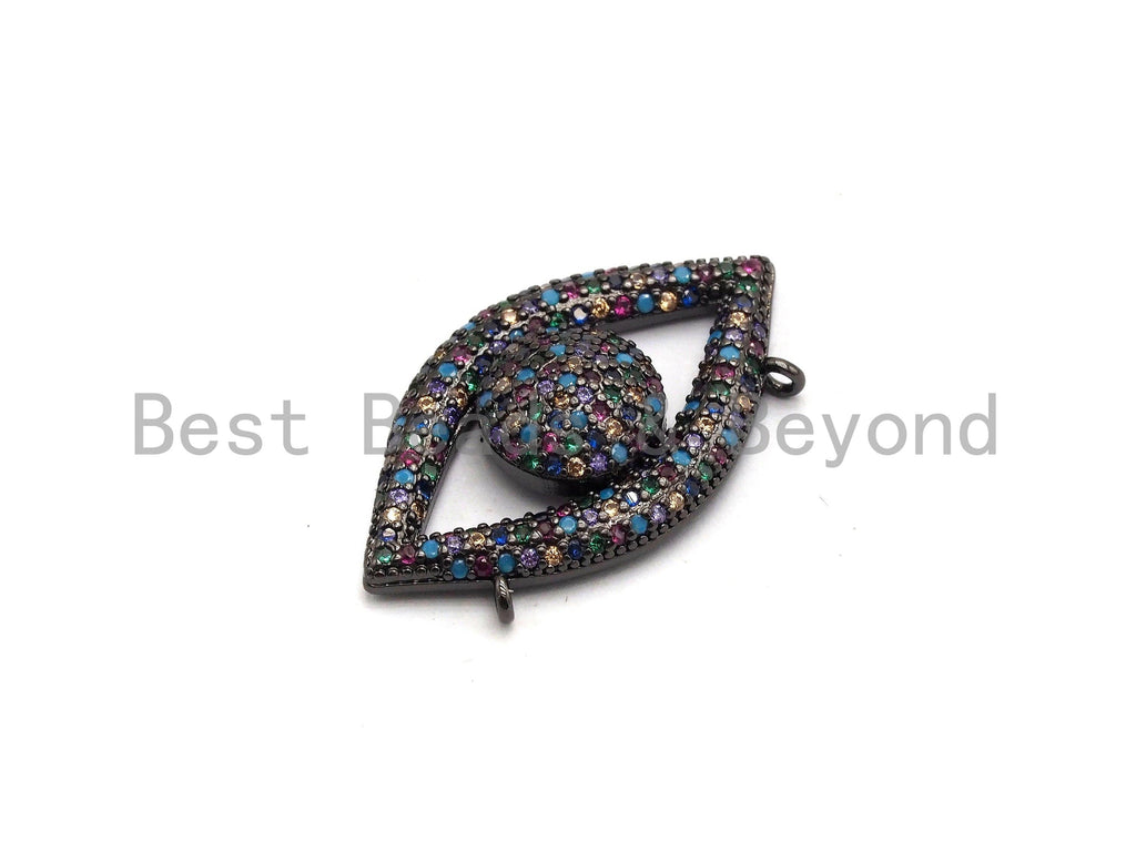 Rainbow CZ Micro Pave Eye Pendant,sku#F676