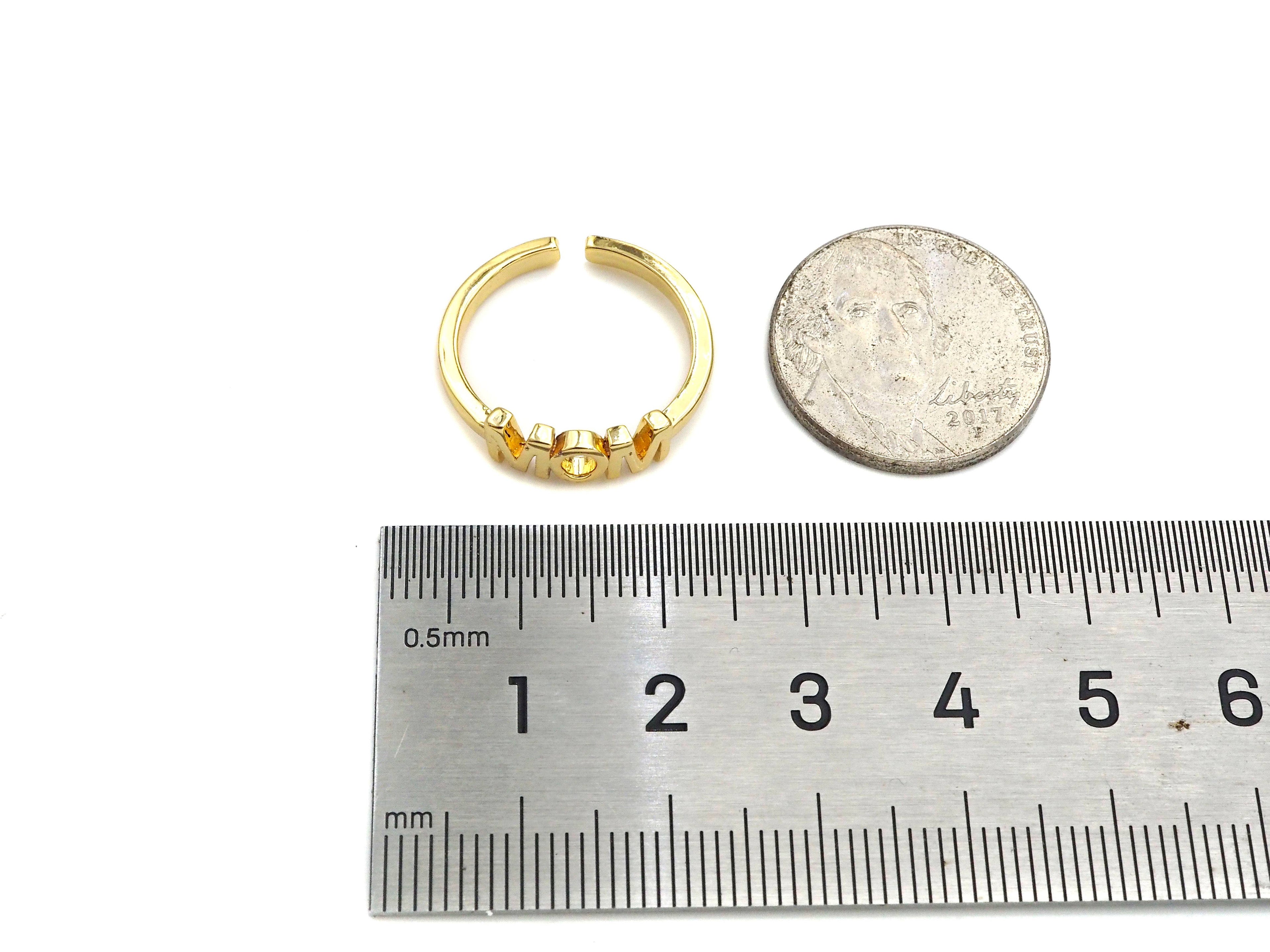 MOM Word Adjustable Ring, LD126