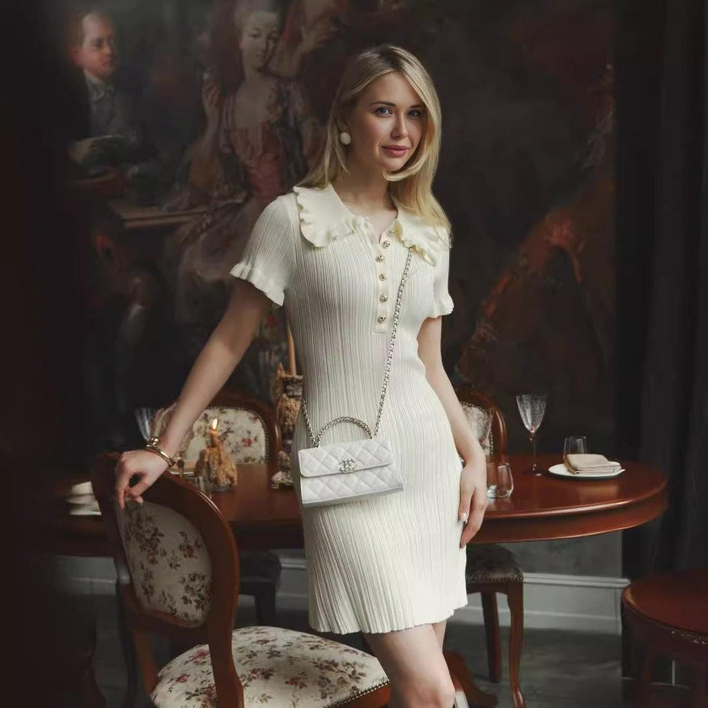 Robe en tricot élégante Hepburn - Robe inspirée d'Audrey Hepburn pour les femmes stylées