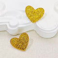 Resin Glitter Heart Stud Earrings