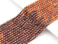 4mm High Quality Natural Golden Brown Garnet Beads,sku#U784
