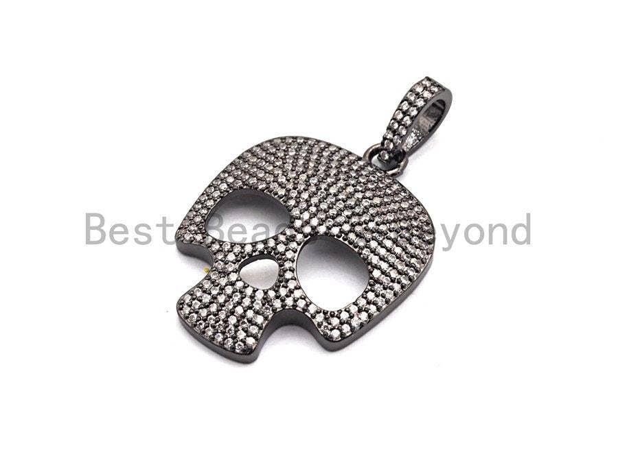 CZ Skull Pendant, Sku#F775